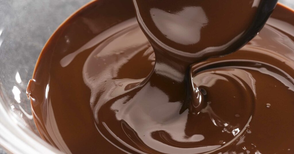 Flytende belgisk sjokolade.