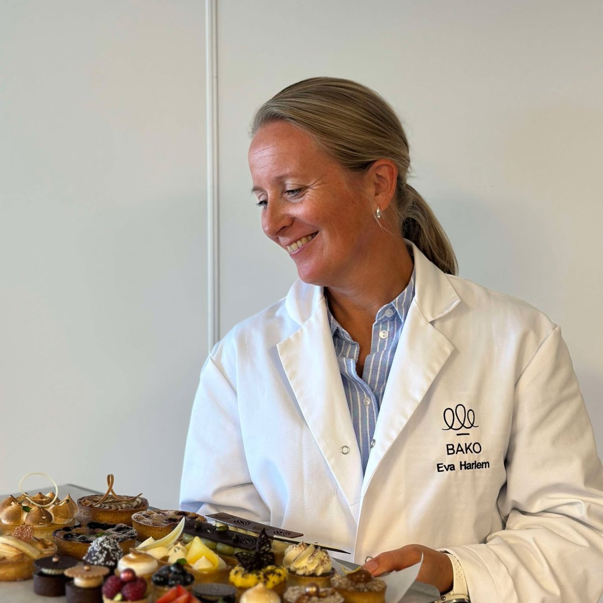 eva-harlem-bako-produktsjef.jpg Eva Harlem, produktsjef i Bako, presenterer Tartelettes No1